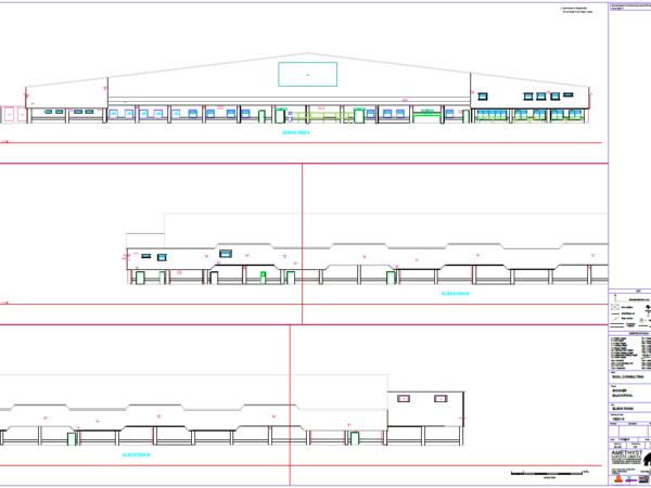 measured building survey elevations of warehouse