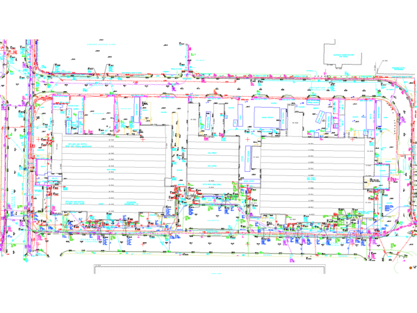 utility survey drawing of industrial site west sussex